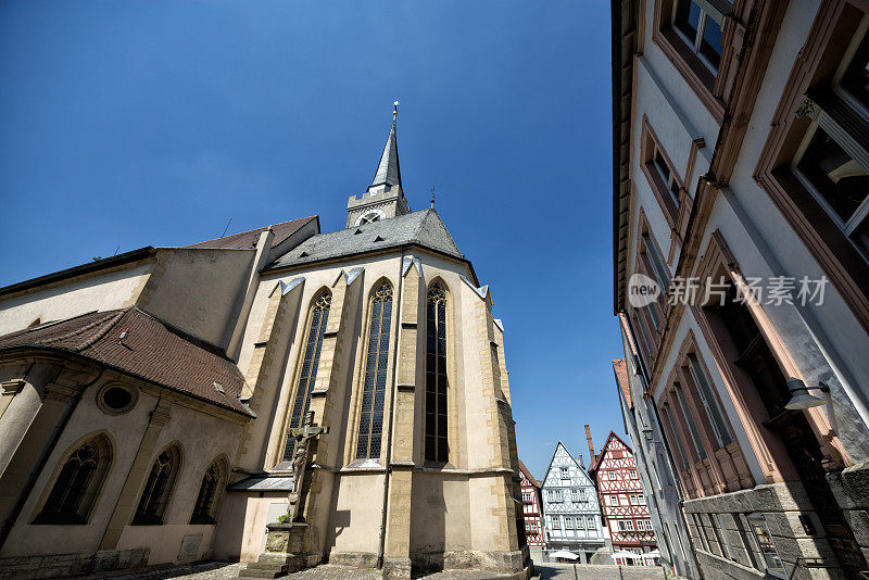 历史建筑Stadtkirche Ochsenfurt下弗兰科尼亚德国